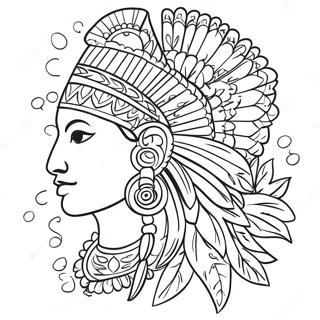 Indian Cultural Symbols Coloring Page | Indian for Adults coloring page