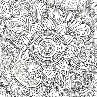 Intricate Indian Mandala Coloring Page | Indian for Adults coloring page