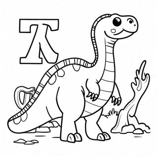 Dinosaur Alphabet Coloring Page | Dinosaur Alphabet coloring page