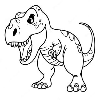 Ferocious T-Rex Coloring Page | Dinosaur Alphabet coloring page