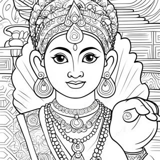 Hindu Coloring Page | Hindu coloring page