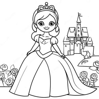 Princess Game Coloring Page | Princess Game coloring page