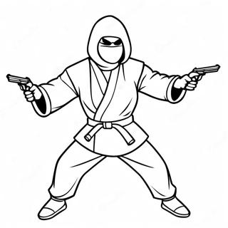 Spy Ninjas Action Posing Coloring Page | Spy Ninjas coloring page