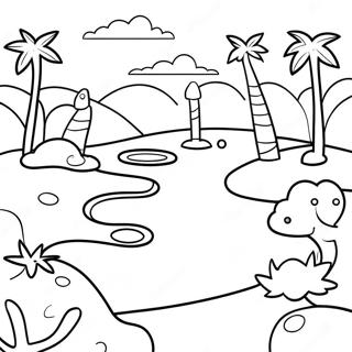 Mini Golf Kleurplaten