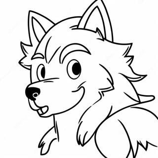 Wolf Sonic Coloring Page | Wolf Sonic coloring page