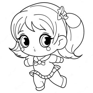Cute Chibi Sailor Mercury Coloring Page | Chibi Sailor Moon coloring page