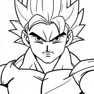 Gohan Super Saiyan 2 Intense Battle Coloring Page | Gohan Super Saiyan 2 coloring page