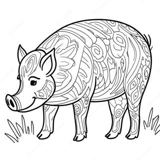 Wild Boar Coloring Page | Wild Boar coloring page