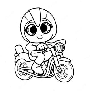 Ricky Zoom on His Motorcycle Coloring Page | Ricky Zoom coloring page