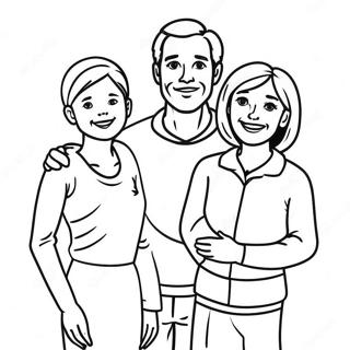 Happy Family Coloring Page | Mom and Dad coloring page
