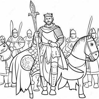 King Arthur and Knights Coloring Page | Quest for Camelot coloring page