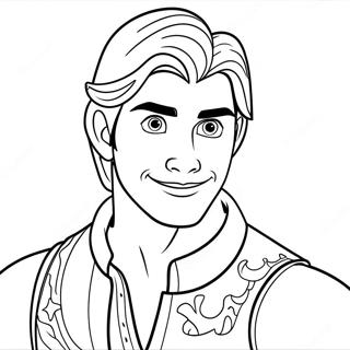 Charming Flynn Rider Coloring Page | Flynn Rider coloring page