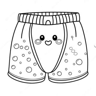 Cute Cartoon Underwear Coloring Page | Underwear coloring page