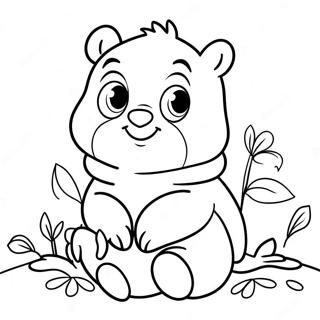 Söt Uggla Winnie the Pooh Målarbild | Uggla Nalle Puh målarbild