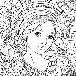 I Am Enough Affirmation Coloring Page | I Am Enough coloring page