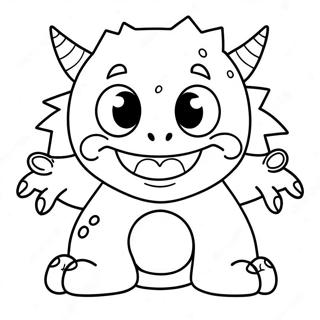 Friendly Monster Zero Coloring Page | Monster Zero coloring page