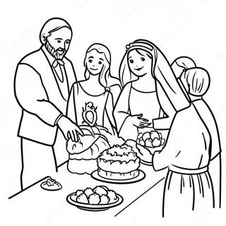 Jesus Turns Water Into Wine Coloring Pages