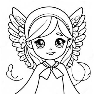 Aria with Magical Wings Coloring Page | Aria coloring page