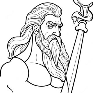 Poseidon Coloring Page | Poseidon coloring page