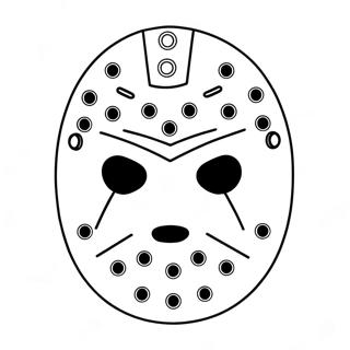Jason Mask Coloring Page | Jason Mask coloring page