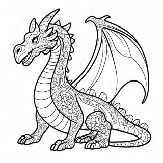 Majestic Death Song Dragon Coloring Page | Death Song Dragon coloring page
