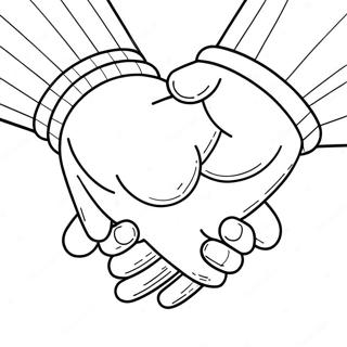 Cute BF Holding Hands Coloring Page | BF coloring page