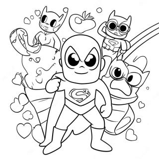 Superhero Birthday Party Coloring Page | Superhero Birthday coloring page