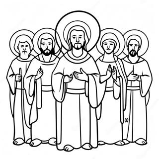 Beautiful Apostles Creed Illustration Coloring Page | Apostles Creed coloring page