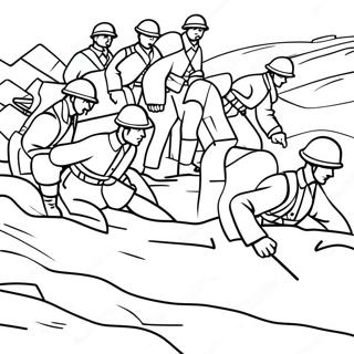 Guerra de Trincheiras WW1 Páginas para Colorir