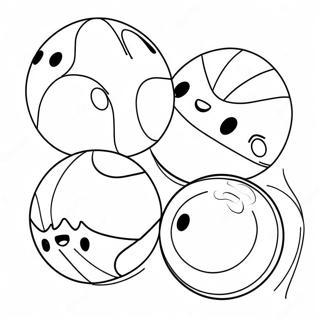 Bouncing Beach Balls Coloring Page | Balls coloring page