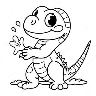 Cute Lizard Coloring Page | Cute Lizard coloring page