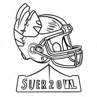 Super Bowl 2024 Logo Coloring Page | Super Bowl 2024 coloring page