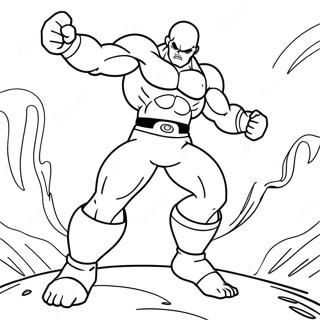 Jiren in Battle Pose Coloring Page | Jiren coloring page