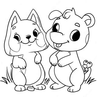Animal Friends Coloring Page | Animal Friends coloring page