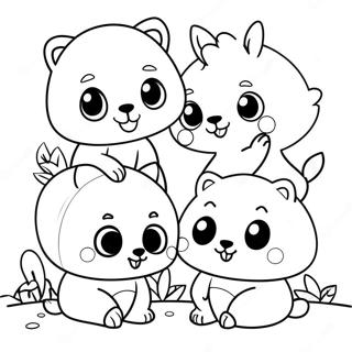Cute Animal Friends Coloring Page | Animal Friends coloring page