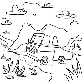 Adventurous World Exploration Coloring Page | World Exploration coloring page