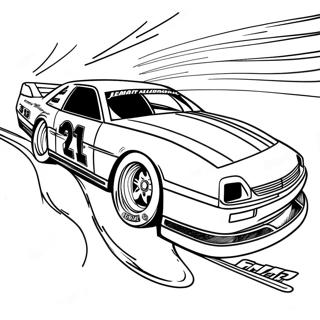 Speedy Late Model Dirt Car Racing Coloring Page | Late Model Dirt Car coloring page