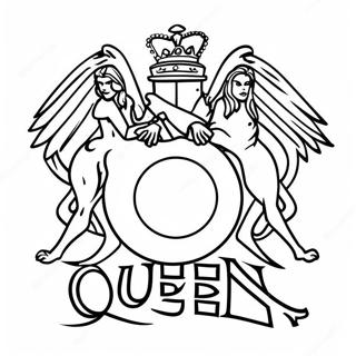 Queen Band Logo Coloring Page | Queen Band coloring page