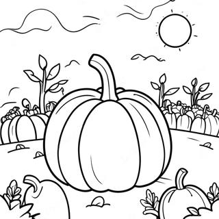 Pumpkin Patch Coloring Page | Pumpkin Picture to coloring page