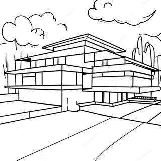 Frank Lloyd Wright Páginas para Colorir