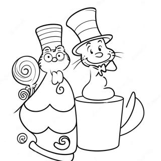 Dr Seuss Birthday Celebration Coloring Page | Dr Seuss Birthday coloring page