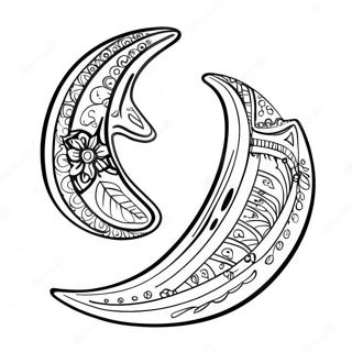 Colorful Boomerang in Flight Coloring Page | Boomerang coloring page