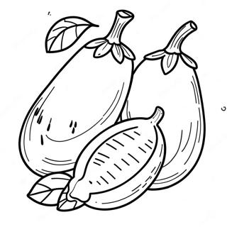 Eggplant Coloring Page | Eggplant coloring page