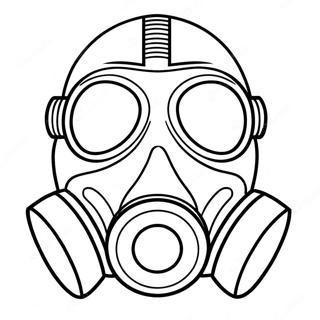 Gas Mask Coloring Page | Gas Mask coloring page