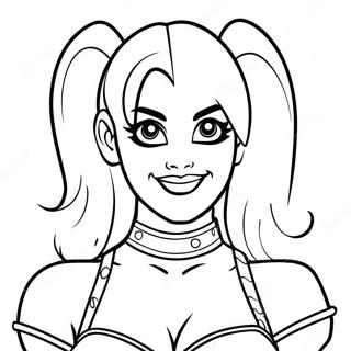 Simple Harley Quinn Coloring Page | Simple Harley Quinn coloring page