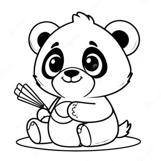 Combo Panda Coloring Page | Combo Panda coloring page