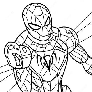 Lego Iron Spider Coloring Page | Lego Iron Spider coloring page