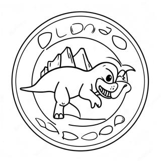 Dinoco Logo Coloring Page | Dinoco coloring page