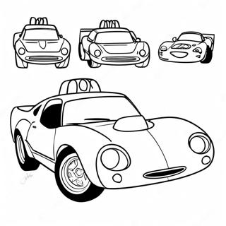 Dinoco Car Racing Coloring Page | Dinoco coloring page