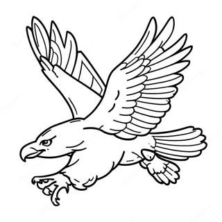 Pagina da Colorare Aquila Maestosa in Volo | pagina da colorare Uccelli Rapaci